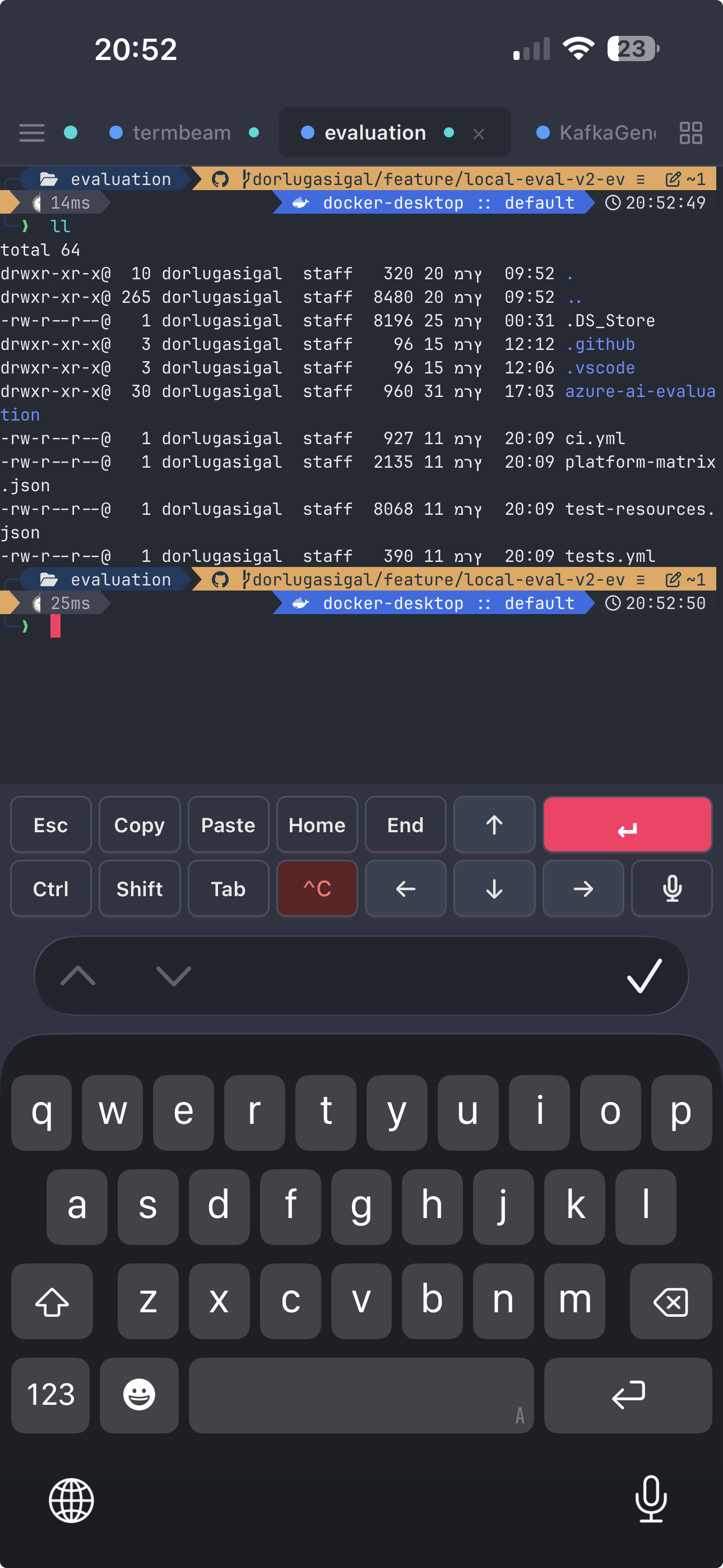 TermBeam mobile terminal